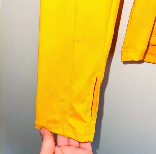 PINK Victoria’s Secret Half Zip Top Golden Yellow Fitted Athletic - Image 4