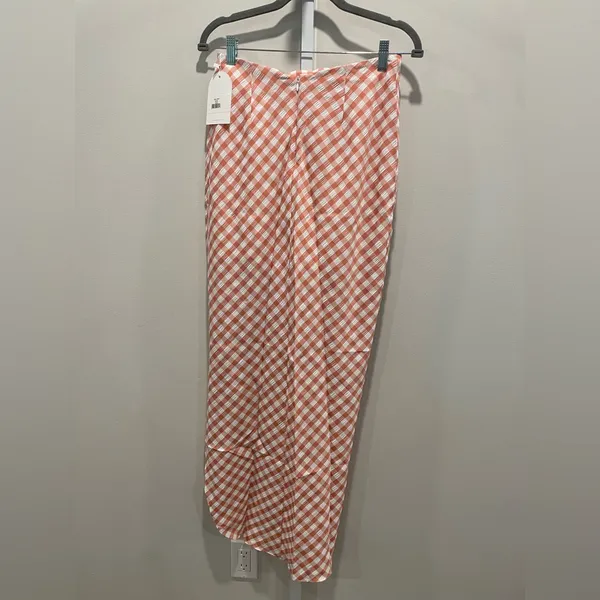 Rumer Bisou Ruched Gingham Maxi Skirt Size‎ S - Image 10