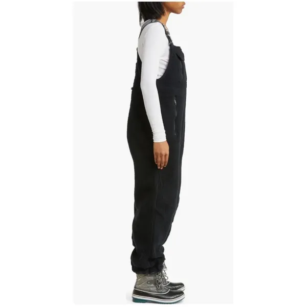Free People Movement Hit‎ Slopes Snow Bibs XS Black Fleece Overalls Gorpcore - Image 3