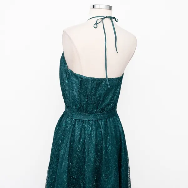 Dress‎ the Population. New! Green Lace Halter Midi Dress. - Image 9