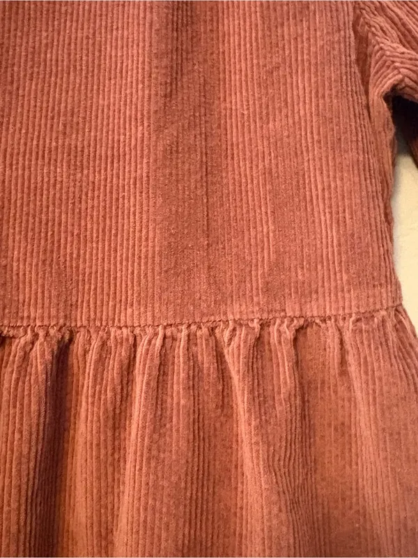 American Eagle brown corduroy wrap mini dress size small fall autumn preppy - Image 15