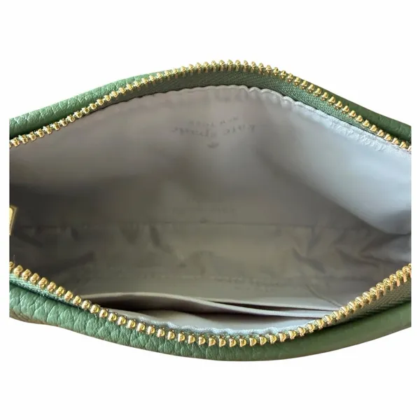 Kate Spade Kayla KM148 Woven Leather Convertible Shoulder Bag Cedar Green NWOT - Image 13