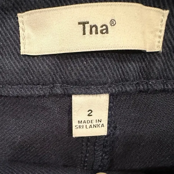 Aritzia TNA Navy Blue Utility Pants 100% Cotton Size 2 - Image 9
