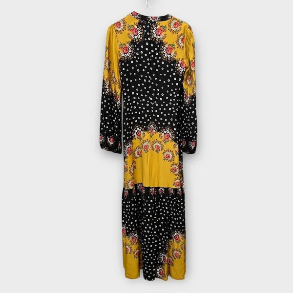Farm Rio Floral-Blocked Maxi Dress Size XS - Image 7