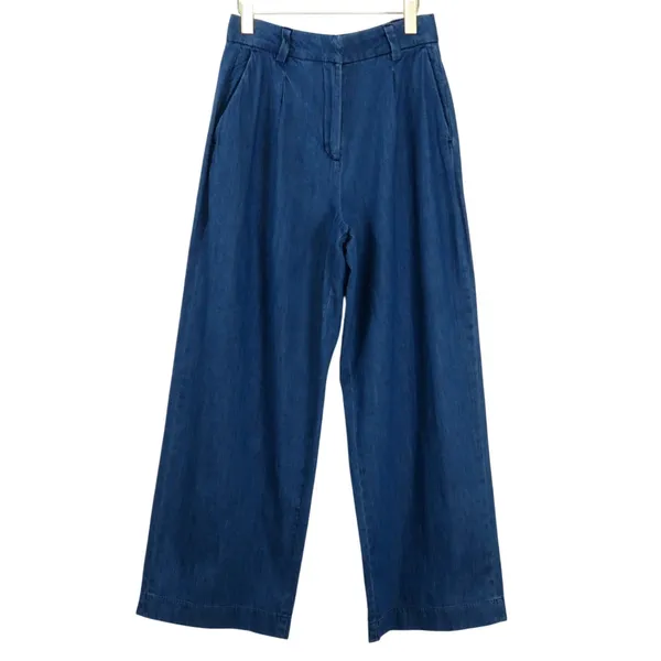 Old Navy Extra High Rise Wide Leg Jeans Dark Wash Denim Trousers Size 4 - Image 2