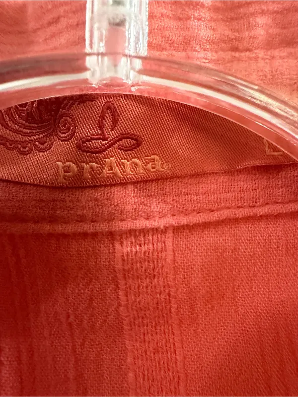 prAna Women's Coral Short Sleeve Button-Up Blouse, Size Large - Image 3