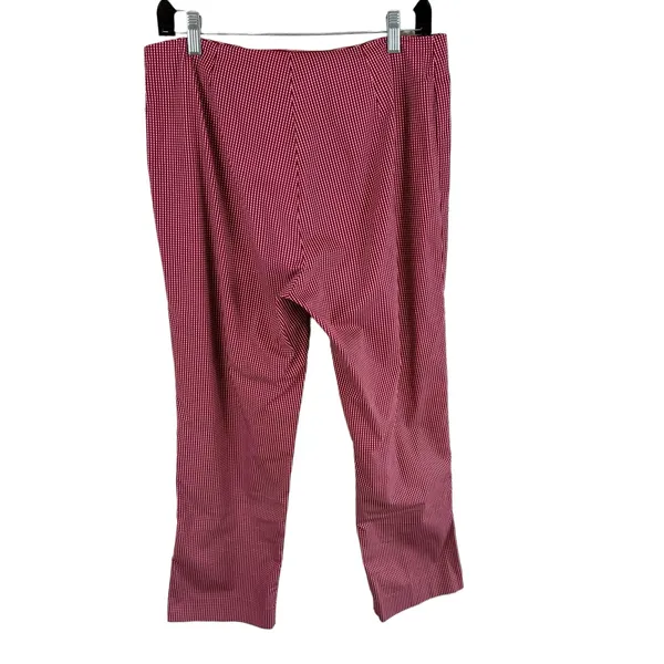 Gap‎ Vintage Red Checkered Lightweight High Rise Cropped Cotton Pants Size 8 - Image 2