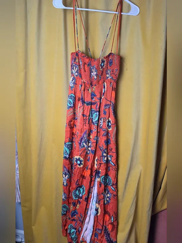 Anthro/ Maeve Floral Cross-Back Maxi Dress - Image 3