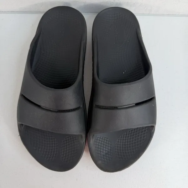 Oofos OOahh Slides Size 42 Men 9 Women 11 Recovery Comfort Lightweight‎ Black - Image 6