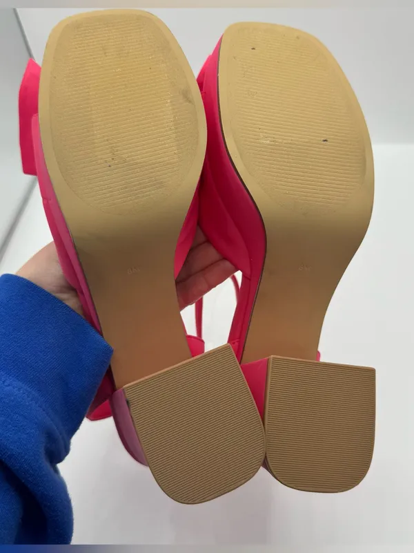 Steve Madden Aerin Satin Platform Heels Rhinestone Bow Pink size‎ 8 Barbiecore - Image 2