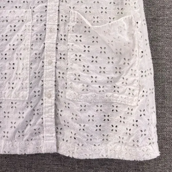 Gap Eyelet Shirt Dress‎ White Small - Image 6