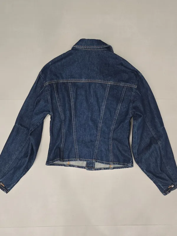 Veronica Beard Imari Denim Jacket In A Dark Blue Wash Size S - Image 5
