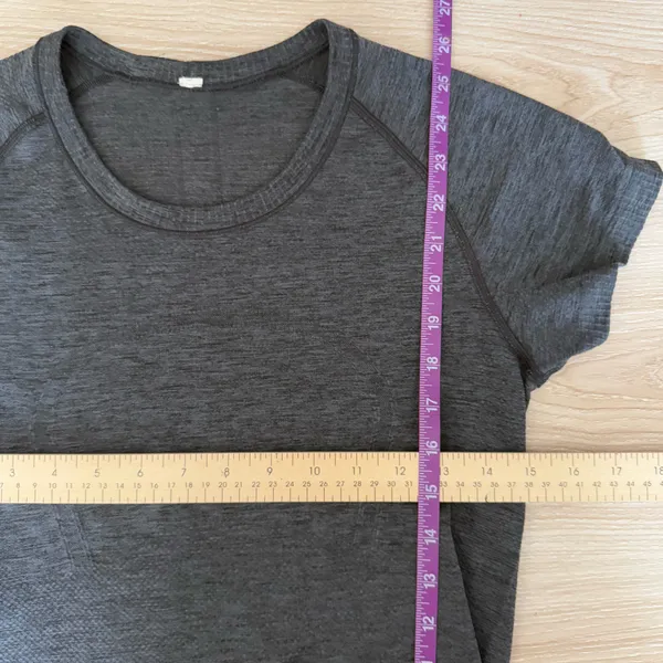 Lululemon 8 Swiftly Tech T-Shirt Charcoal Grey Active Gym Running - Image 5