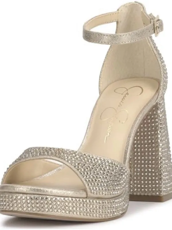 Jessica Simpson Women’s Gold Platform Ankle-Strap Sandal - new no tags Size 9 - Image 2