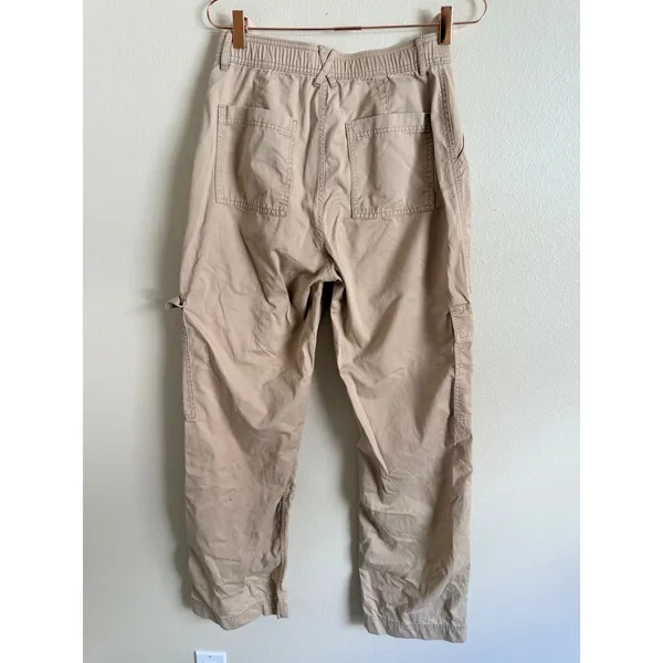 Abercrombie & Fitch Cargo Pants‎ Womens Size 8 Tan Khaki Utility Straight Leg - Image 4
