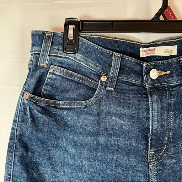 Levi’s Signature Heritage Boyfriend Jeans Womens Size 10 Medium‎ Wash High Rise - Image 8