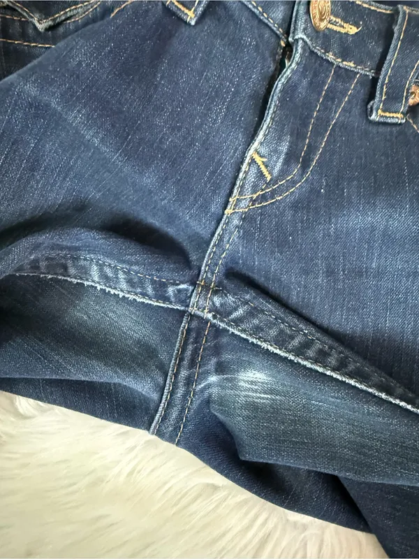 True Religion Billie Low Rise Bootcut Jeans Size 29 Dark Wash Made in USA - Image 4