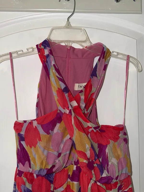 Colorful Floral Maxi Dress Pink Size 8 - Image 11