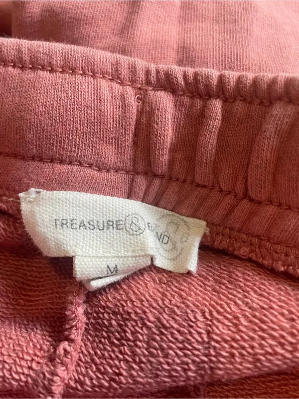 Treasure & Bond Soft Pink Fleece Joggers - Image 2