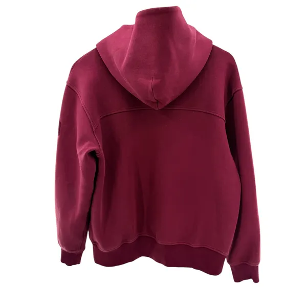 YPB Abercrombie & Fitch‎ Women XS neoKNIT Max Hoodie Burgundy Scuba Sweatshirt - Image 6