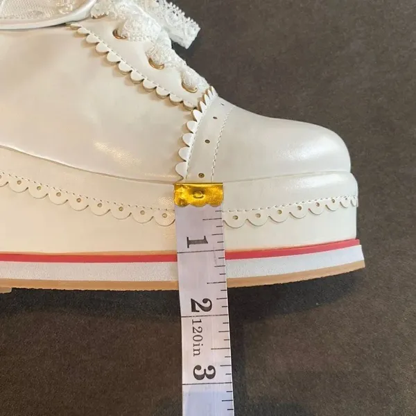 Women’s Platform Wedge Boots White Size EU 37 (6.5 US) NEW - Image 11