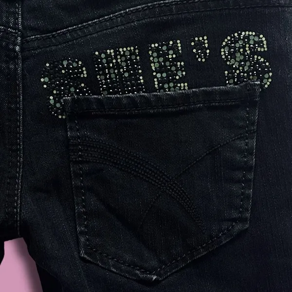 BIK BOK Black Bling cigarette Style Ankle Jeans Sues Boutique Sz M, 10 Long - Image 8