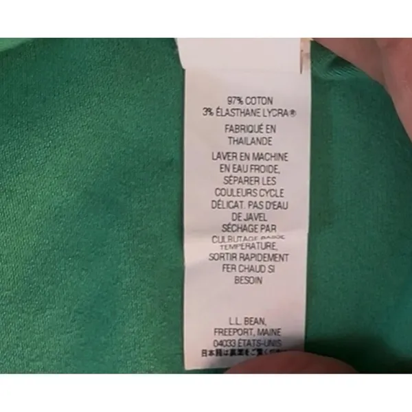 L.L.Bean Womens Green Blue Relaxed Fit Short Sleeve‎ Polo Shirt Size M - Image 6