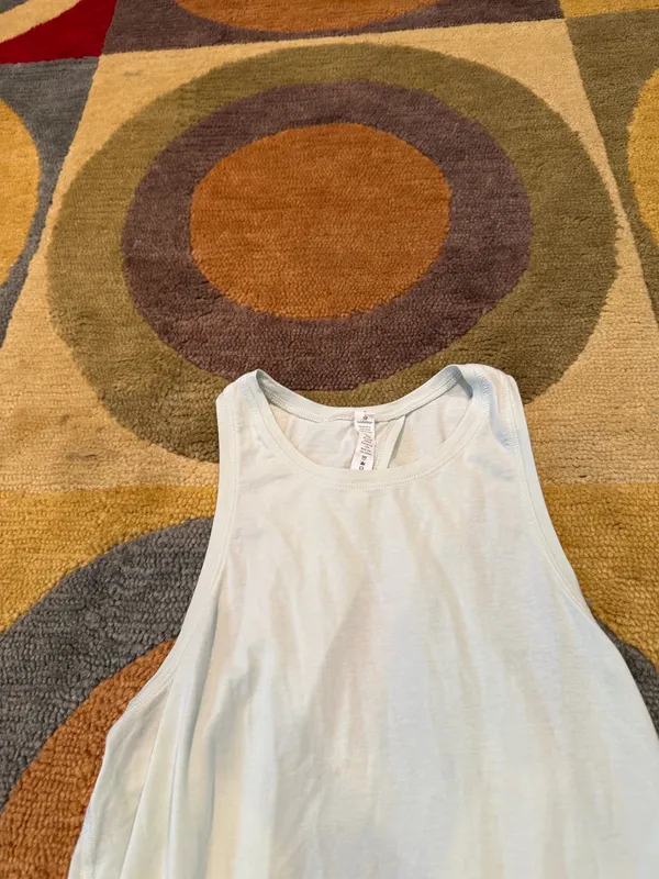 Lululemon All Tied Up Tank Top Tie Back Pima Cotton Mint Green Size 6 - Image 2
