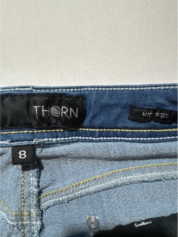 THORN Mid Rise Blue Denim Jeans Size 10 - Image 2