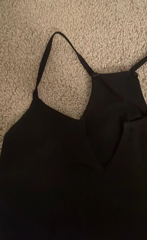 Black ribbed tank - Image 2