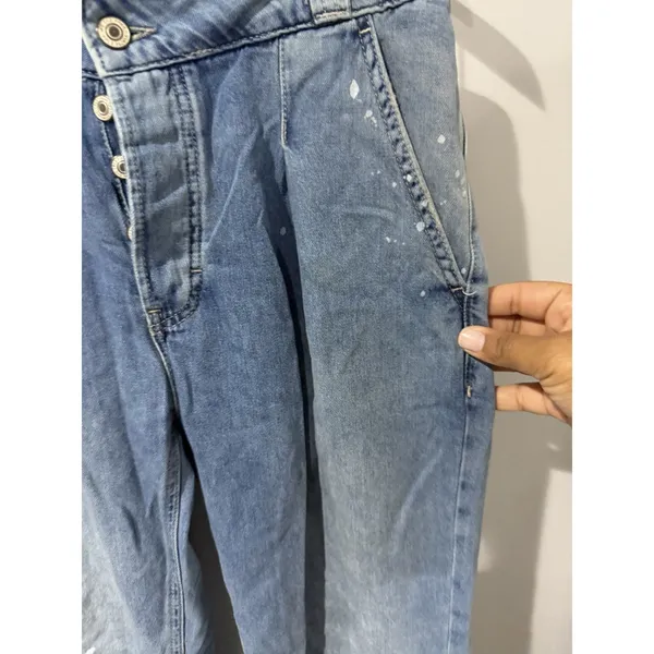 We The Free Paint Splatter Distressed Button Fly Aria Trouser Sz 28 M - Image 4