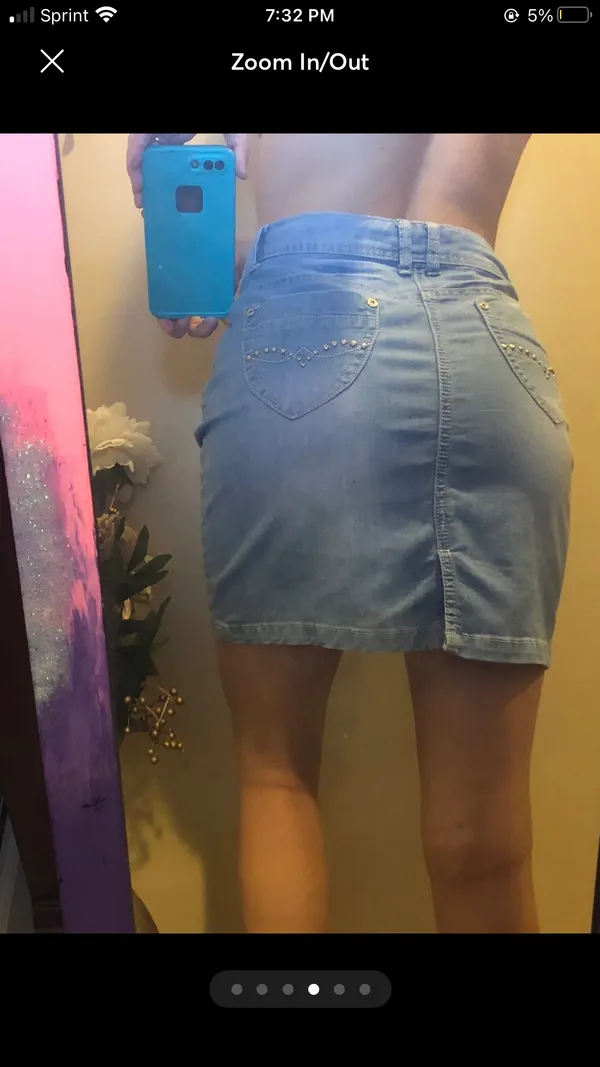 Jean Skirt Blue Size M - Image 4
