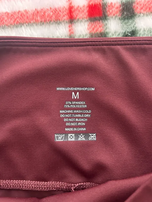 Love Her Burgundy Leggings - Image 2