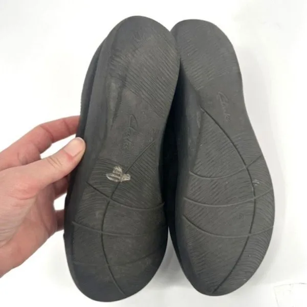 Clarks Sillian Holly black flats slip on shoes Cloudsteppers size 7.5‎ - Image 9