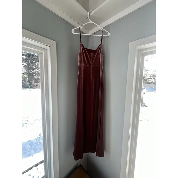 Reverly Skye Velvet Dusty Rose‎ Dress Size 4 - Image 6