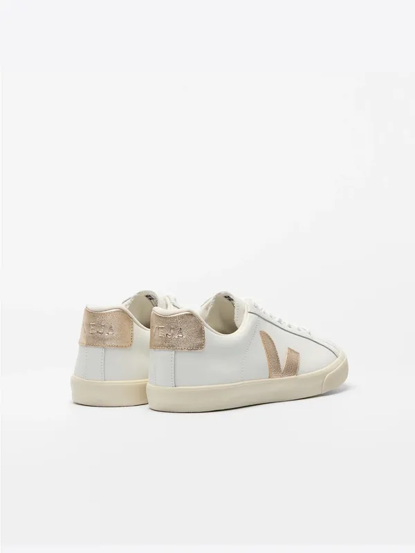 Veja Esplar Leather White Platine Sneakers - Image 2