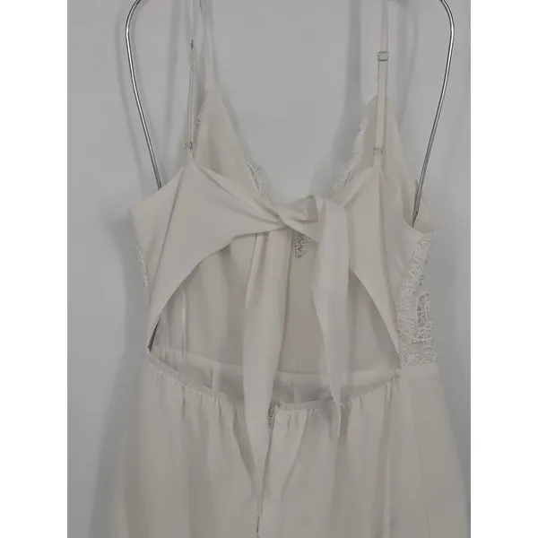 Windsor Grand Allure Cutout Boho Jumpsuit Bachelorette Bridal White‎ — M Bin12 - Image 7