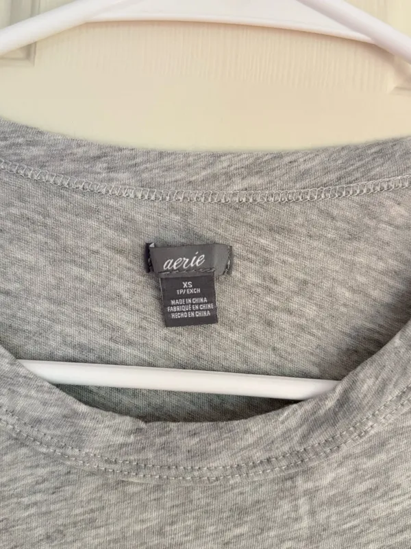 Aerie Gray Crewneck Tee - Image 2