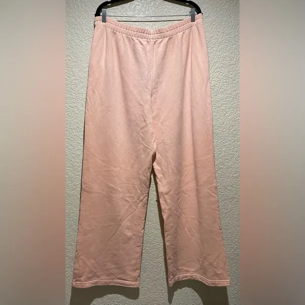 Skims NWT French Terry Low Rise Straight Leg Pant Cantaloupe Size L - Image 6