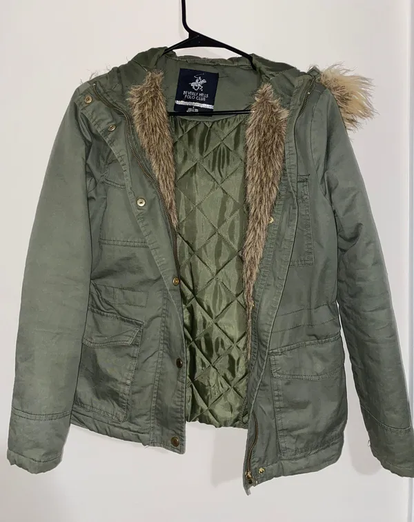 Beverly Hills Polo Club Army Green Coat - Image 2