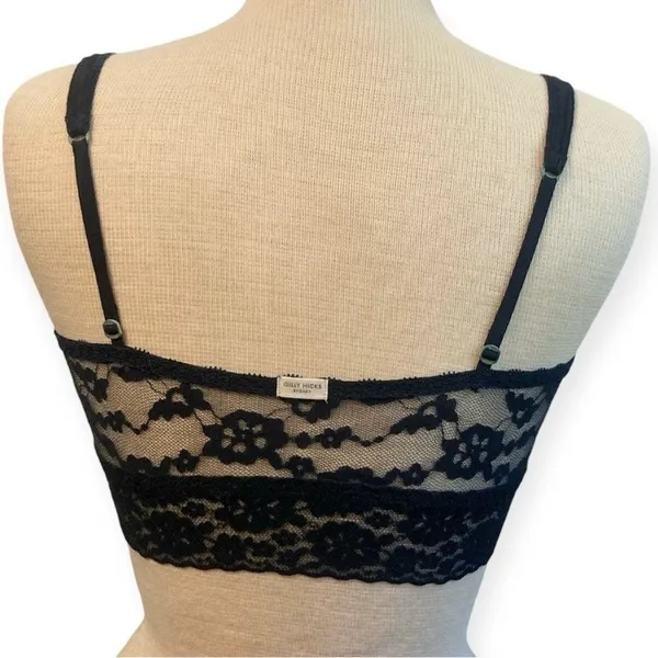 Gilly Hicks Lace Unlined Bralette Dark Navy Black - Image 2