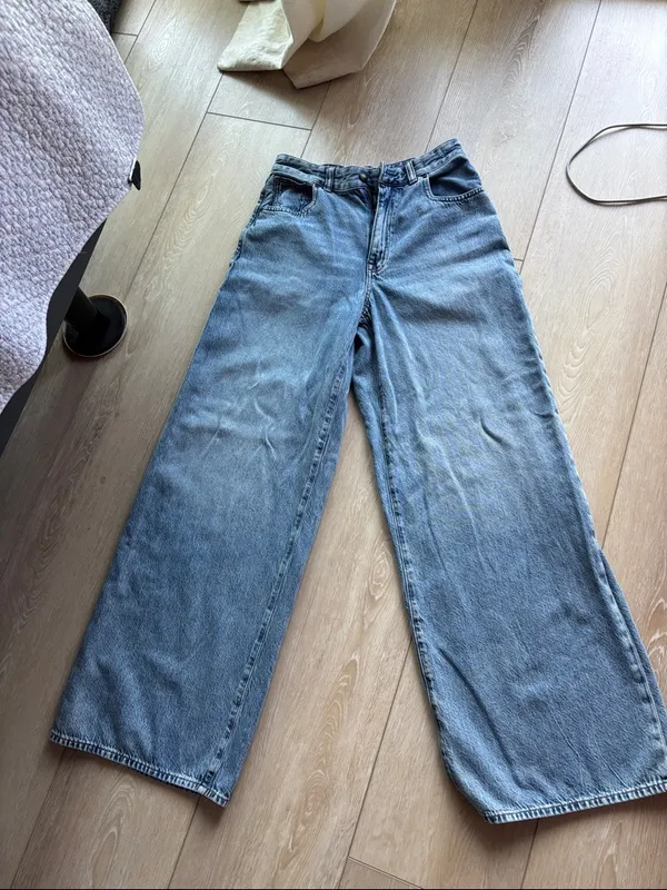 Madewell Light Blue Wide Leg Jeans - Image 4