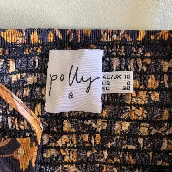 Princess Polly Crop Top‎ 6 Brown Floral Y2K Streetwear Summer Festival Trendy - Image 4