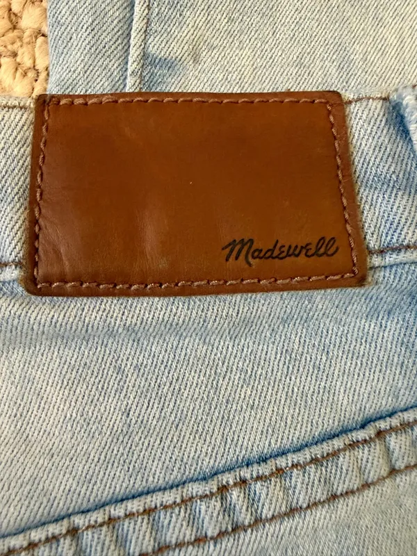 Madewell High Rise Slim Crop Boyjean 25‎ Light Wash Button Fly Raw Hem Jeans - Image 9