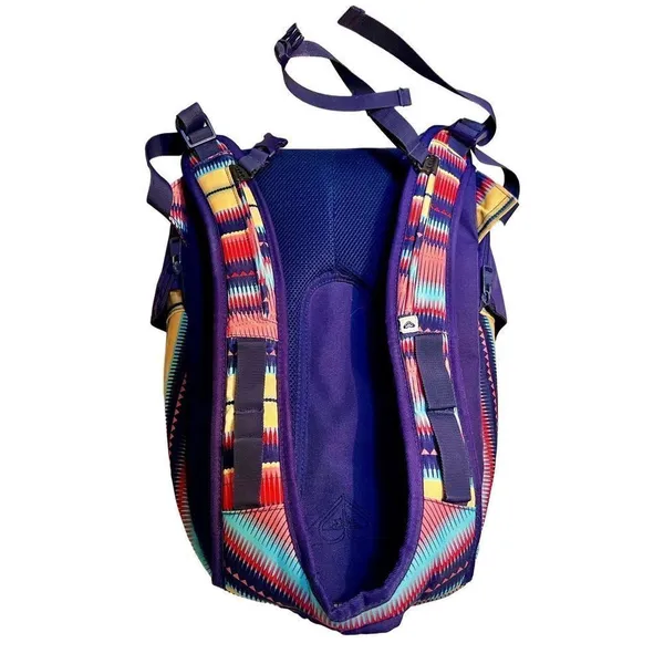 Roxy Bohemian Aztec Print Colorful Multi-Pocket Laptop Compartment Back - Image 2