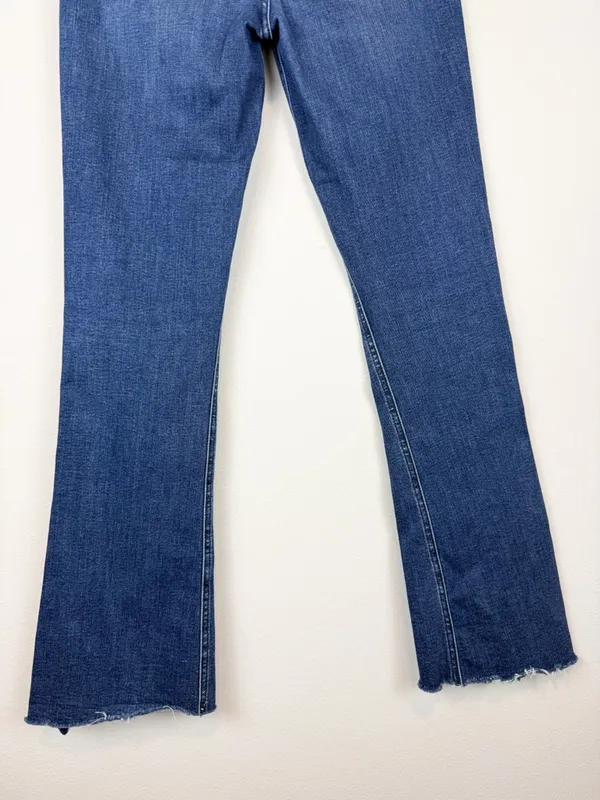 Mother The Runaway Step Fray Manana Mi Amor Bootcut Kick Flare Jeans Size 28 - Image 9