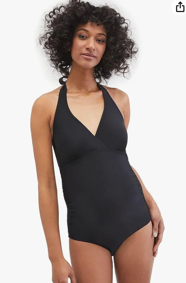 Motherhood Maternity Women's Beach Bump Maternity One Piece Swimsuit UPF 50+ Pregnancy Swimwear - Image 2