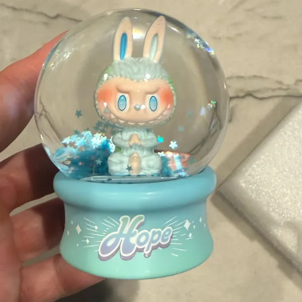 Pop Mart Labubu Big Into Energy Crystal Ball - Hope Snow Globe New - Image 13