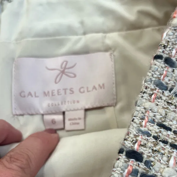 GAL‎ MEETS GLAM COLLECTION Paige Tweed A-Line Skirt Size 6 - Image 5