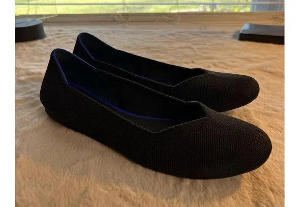 Rothy's Women's Black Ballet Flats Size 9 Round Toe Slip-On Shoes - Image 3